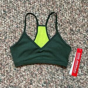 NWT good American green barely there bralette